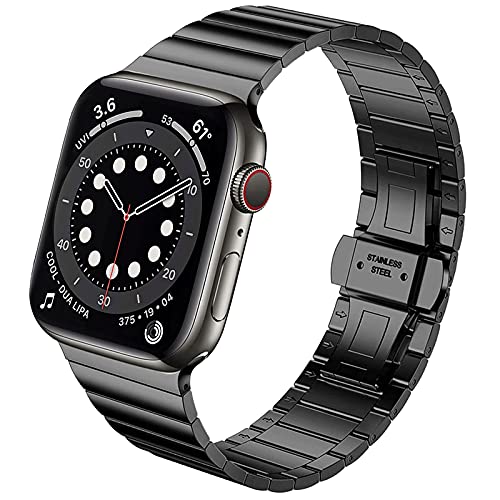 For Apple Watch Ultra/Ultra 2/9/8/SE2/7/SE/6/5/4/3/2/1 �X�e�����X�o���h �A�b�v���E�H�b�` 8 �����o���h ���� �����X�e�����X�o���h ���߉\ Apple Watch 7 �����o���h�i�u���b�N/42m