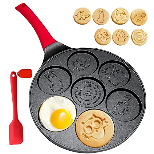 Pancake Molds for Kids - Pancake Pan for Kids - Mini Pancakes Maker Kids Pancake Pan Non-stick Pancake Griddle Grill Pan Mini Crepe Maker