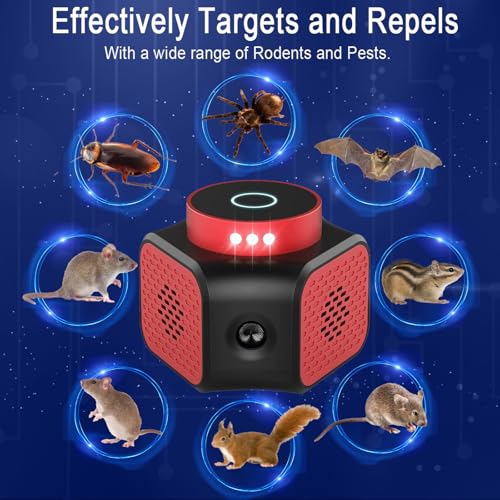 Outtkitywi MICE REPELLENT INDOOR Mouse Repellent Ultrasonic Plug In, Mice Repellent Ultrasonic Rodent Control Squirrel Repellent Rat Repellent thumb #1