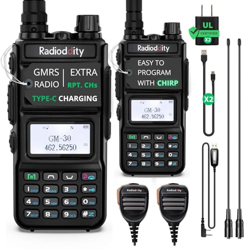 Radioddity GM-30 GMRS Radio Handheld 5W Long Range, GMRS Repeater Capable, Display SYNC. Ideal for...