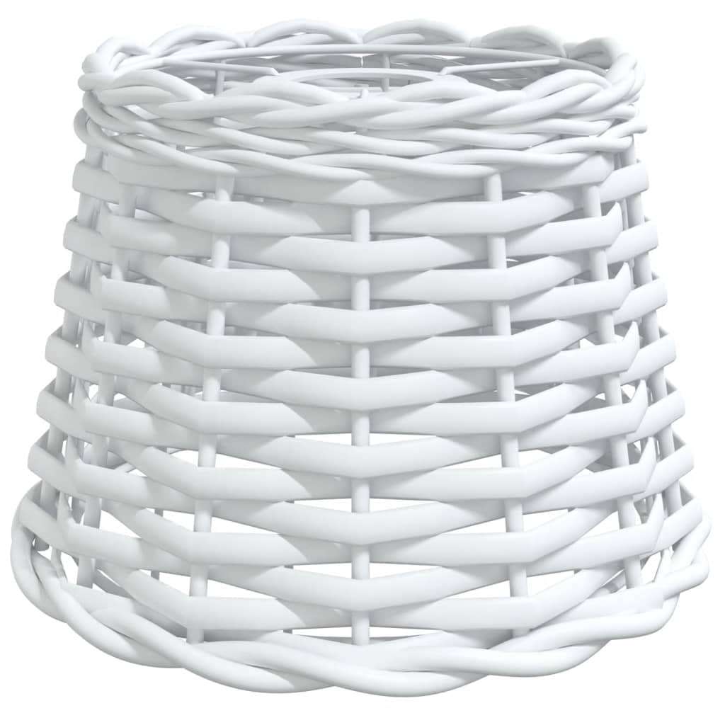 vidaXL Ceiling Lamp Shade, Ceiling Light Shade for Living Room Bedroom Dining Room, Pendant Light Shade with Holder Hole, White Wicker