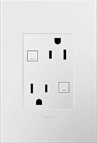 Vista 12 de Legrand adorne AGFTR2152W4-4PK - Toma eléctrica GFCI autocomprobable resistente a manipulaciones, 15 A, acabado blanco, paquete de 4