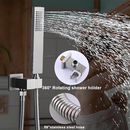 Mitigeur de douche haut de gamme en nickel brossé durable - 5