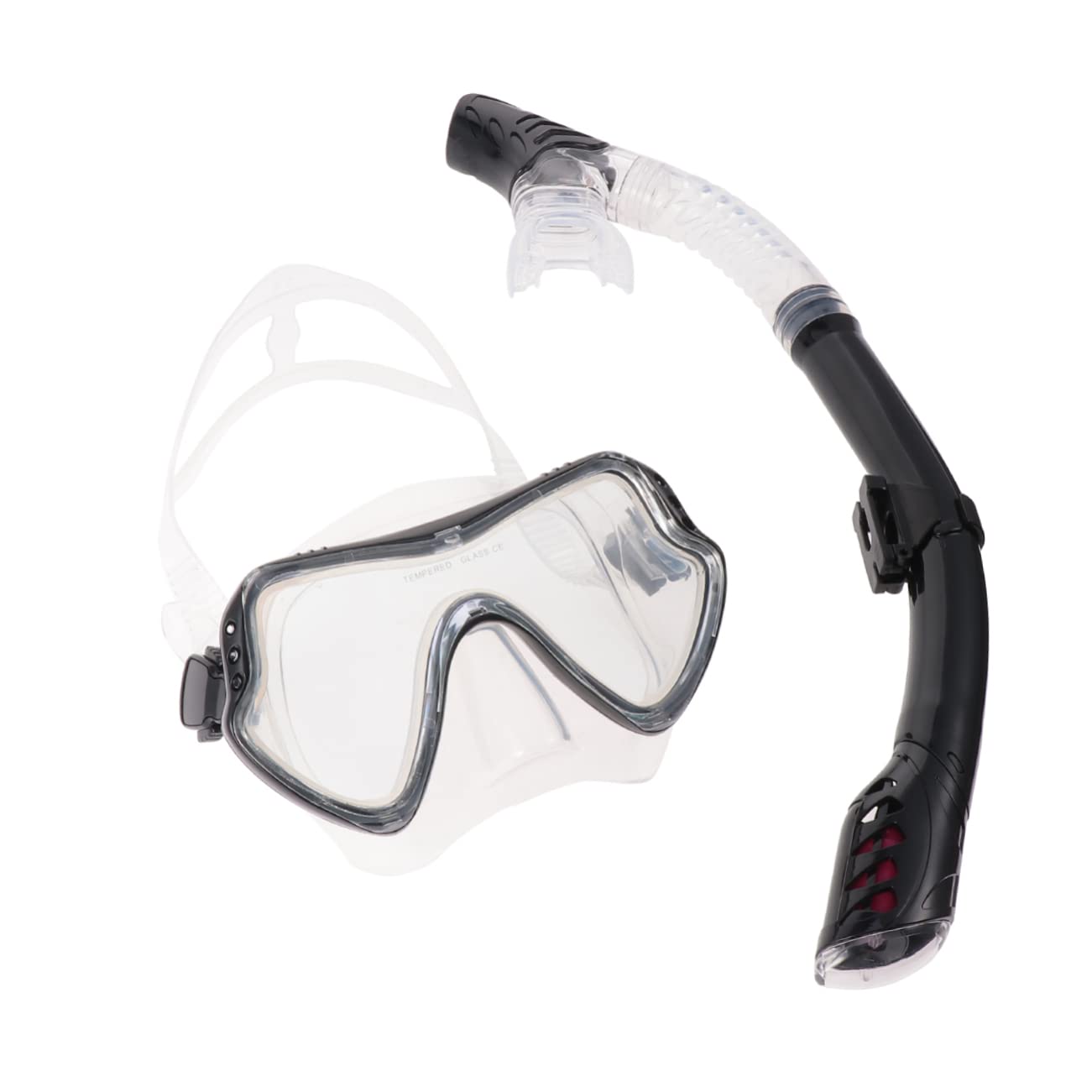 BESPORTBLE Máscara de Snorkel de Silicona Negra, 1 Juego, para Adultos
