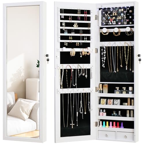MASMIRE LED Jewelry Armoire Cabinet