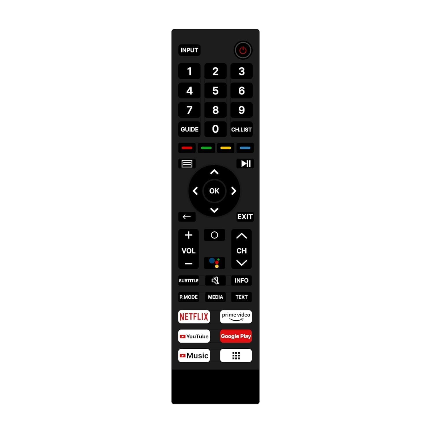 Voice Remote Compatible with Hisense Smart TV, Hot Keys for Netflix, Prime Video, YouTube Music, Google Play, Apps for LCD LED OLED QLED UHD 4K Android TVs-image-45