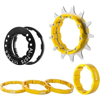 Sarini Bike Single Speed Conversion Kit 12T Bicycle Single Speed Cassette & Spacer Extra for Easy Conversion to Single Speed Transmission