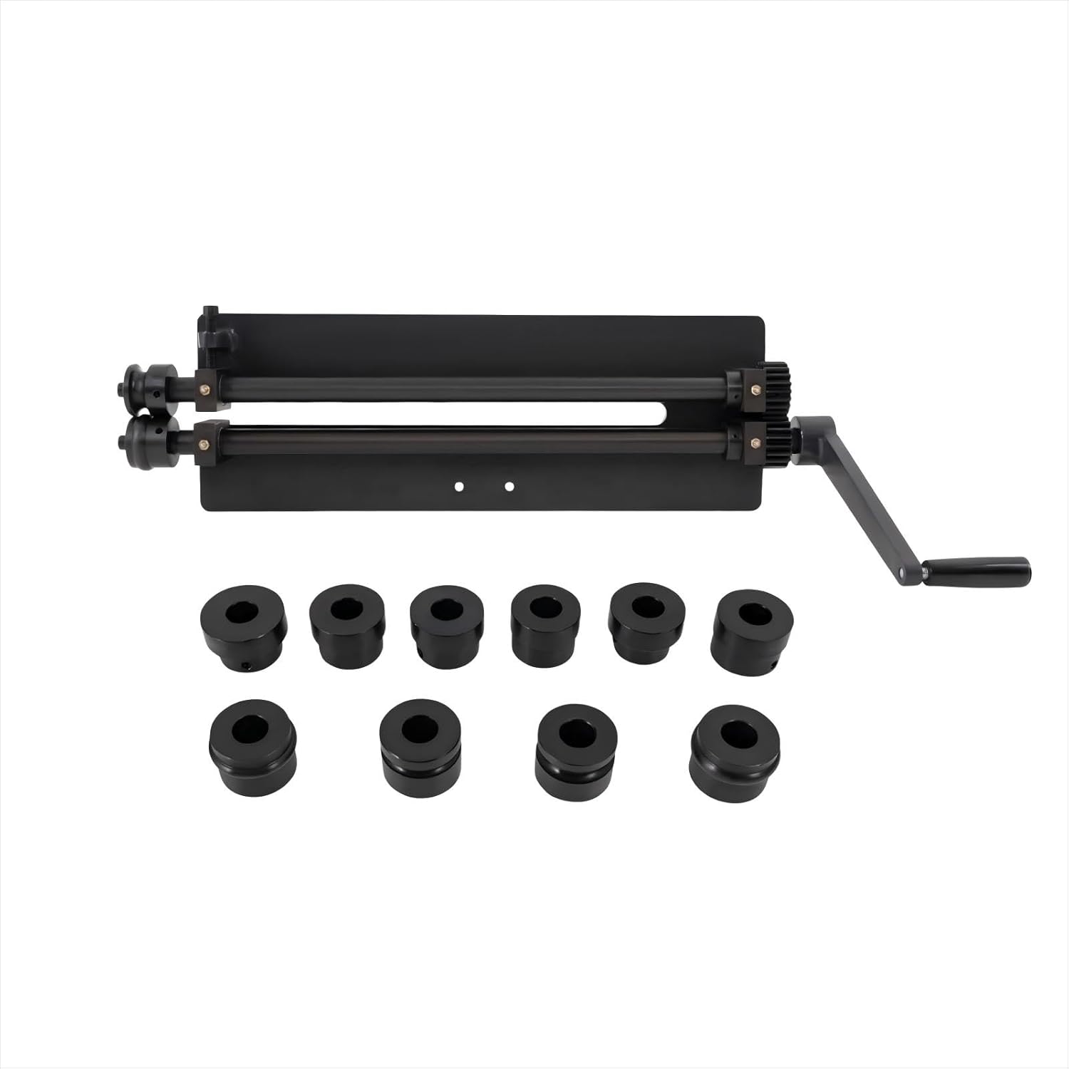 Sheet Metal Bead Roller 18" Manual Machine with 6 Dies Sets, Heavy Duty Metal Fabrication Tool for 18 Gauge Steel, Rotary Beading Flaring Tool for Auto Body Panels