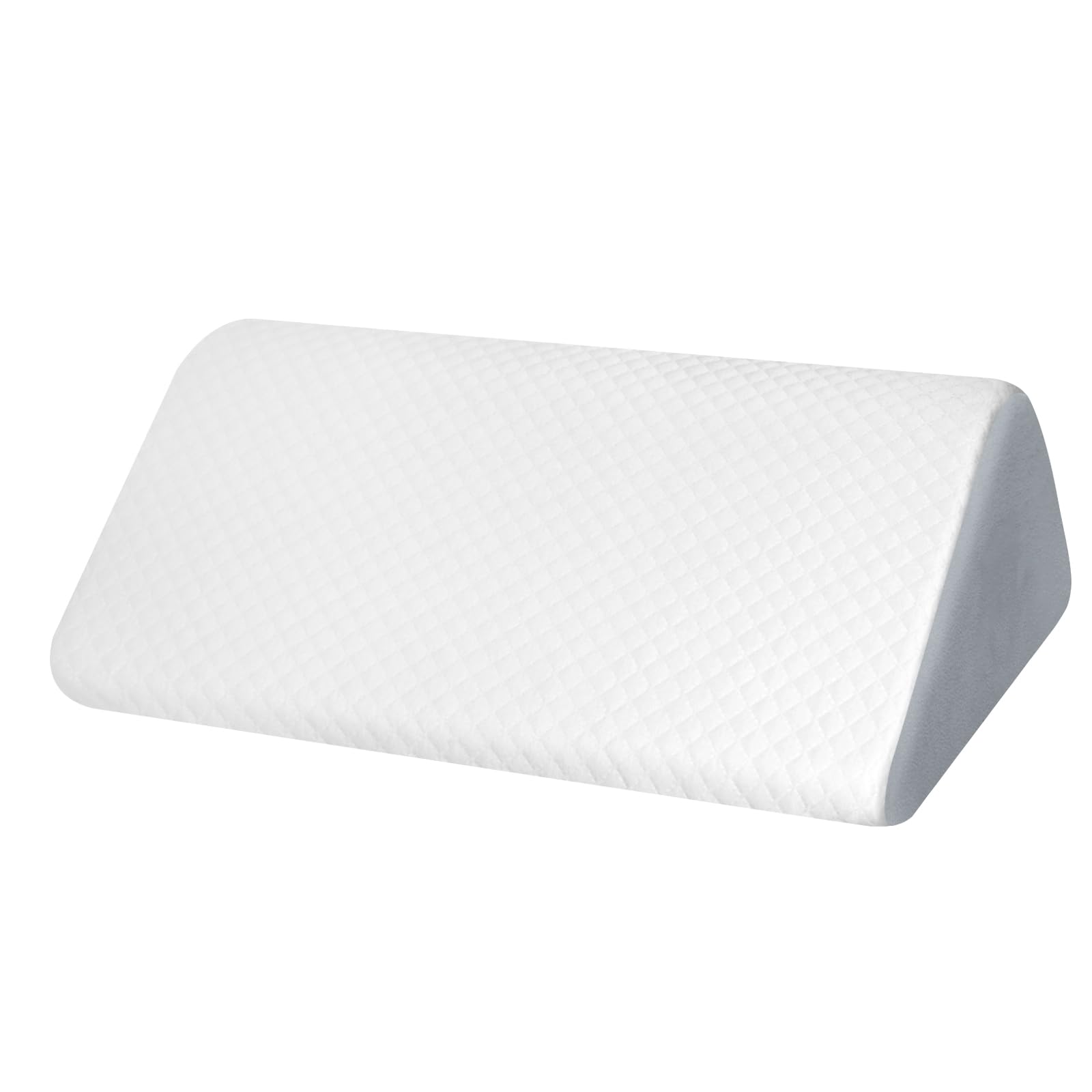 MOREZZF Knee Wedge Pillow for Leg Elevation, 6.3 Inch Triangle Design, Post Surgery Recovery Support, White