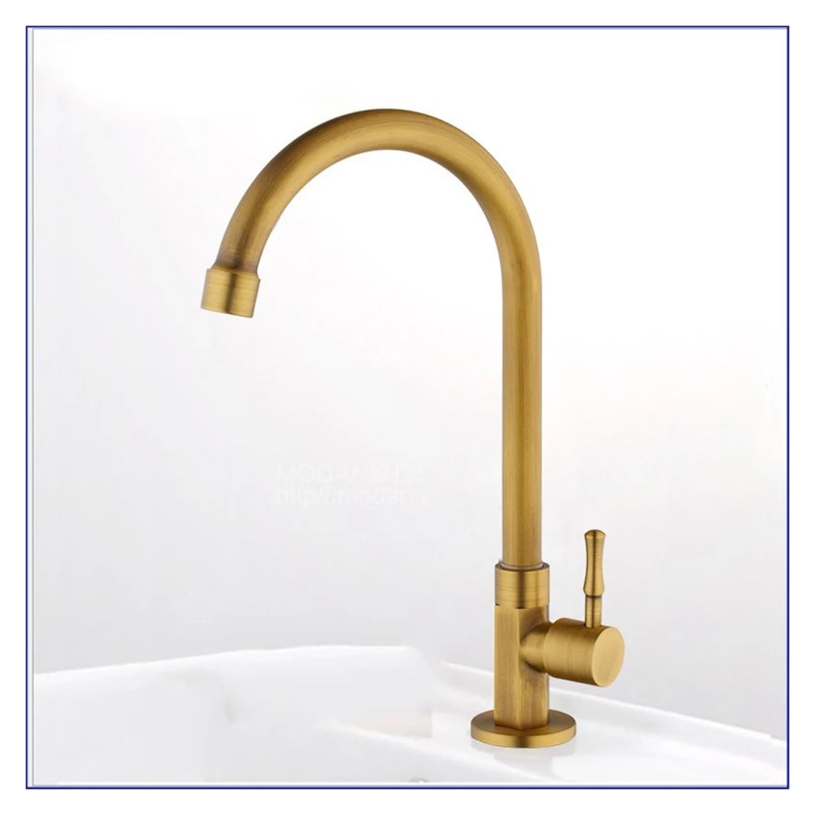 Robinet de cuisine en laiton antique mitigeur eau froide lavabo