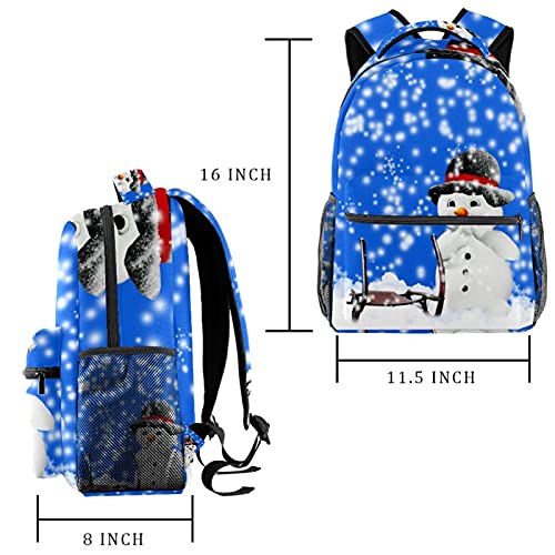 Sac à dos d'école et voyage ordinateur 14 pouces flocon multicolore 40cm