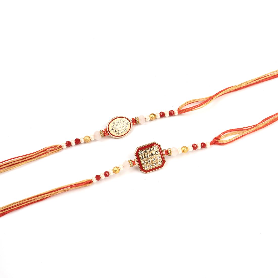 SAPTRISHI Set of 2 India Rakhi for Brothers Designer Thread Rakhi for Rakshabandhan Traditional Design Rakhi for Raksha Bandhan Handmade Rakhi, Traditional Thread