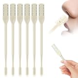 2-in-1 Nose Hair Trimmer for Women Men&comma;Manual 360° Rotating Nostril Hair Removal Tool Double Sided Blade&comma;Nose Hair Trimmer with Ear Picker Travel Essentials &lpar;Beige&comma; 6 Pack&rpar;