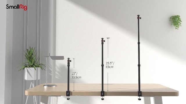 SMALLRIG 3488 Support De Table Réglable Avec Rotule - Idéal Photo, Vidéo Et Éclairage