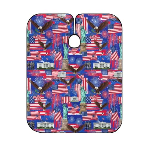 Capa de barbería impermeable con cierre a presión 55x66 pulg miniatura 6