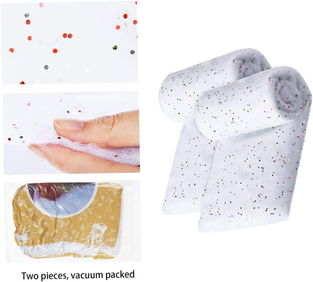 Christmas Snow Blanket Fluffy Artificial Fake White Snow Cover Photography Prop Xmas Decoration 2PCS Christmas Tree Decorations