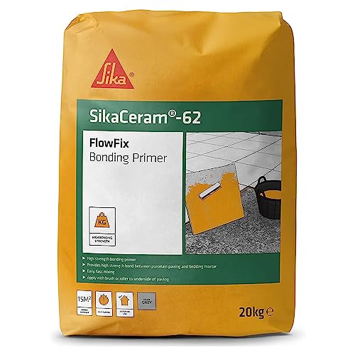 Sika SikaCeram 62 Flow Fix Bonding Primer for Porcelain Paving – High-Strength – Fast Curing – Grey – 20 kg
