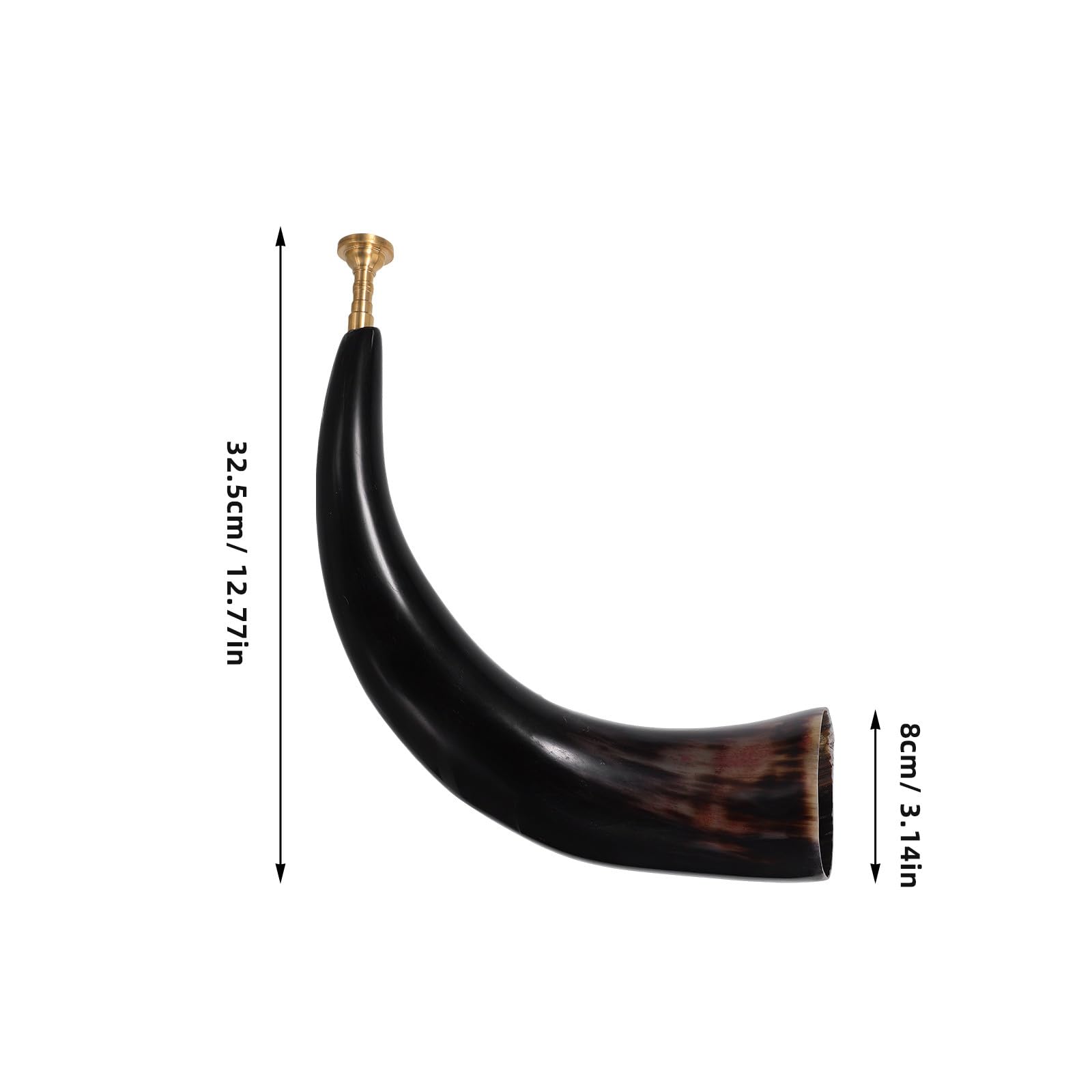 Corne Viking en Véritable Bœuf Compacte, Accessoire de Costume pour Cosplay Pirate et Fêtes à Thème en Plein Air