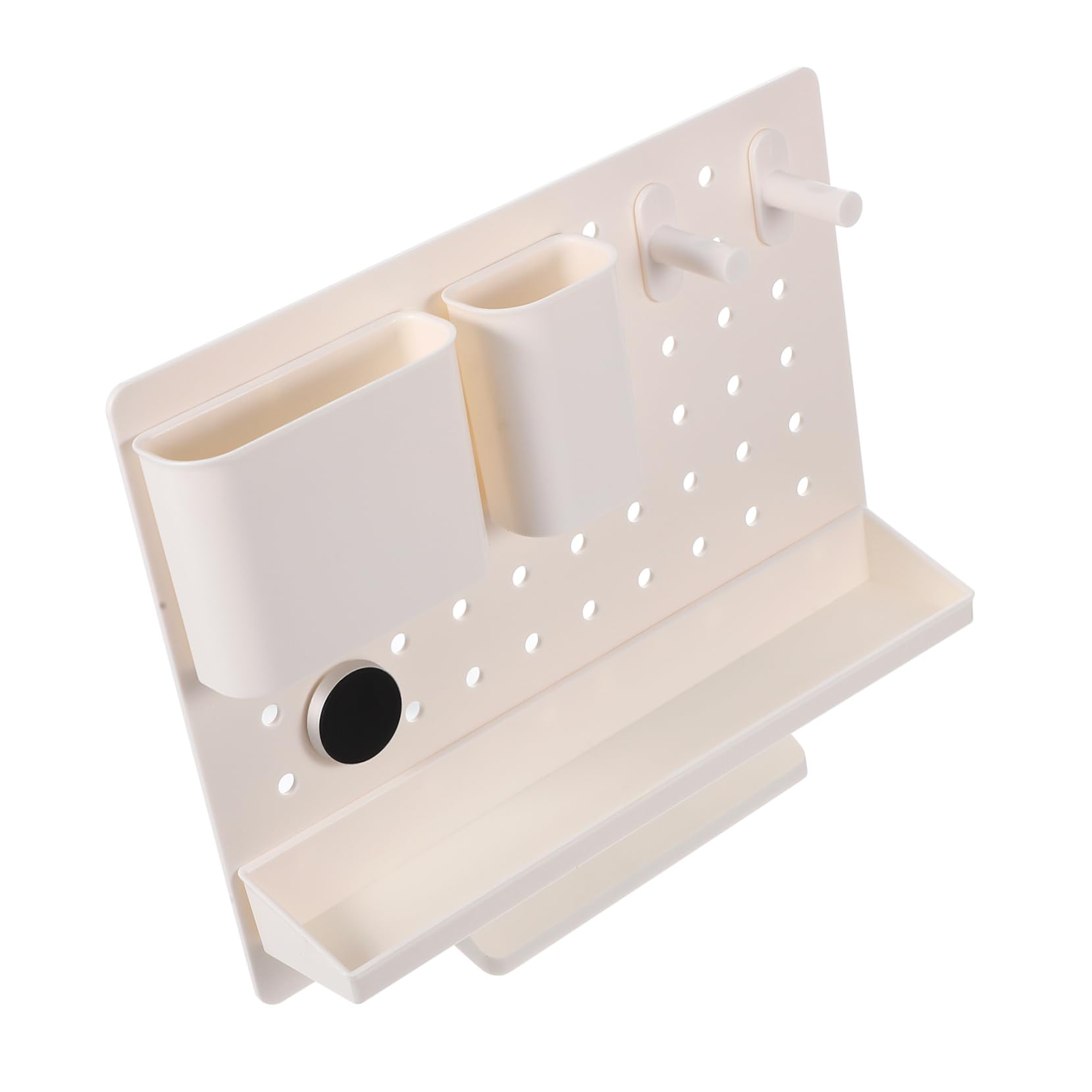 NOLITOY 1 Jewelry Display Stand Clamp Desk Pegboard Holder Rack Key Storage Peg Board Desk Organizers Desktop Earring Jewelry Stands Plastic White