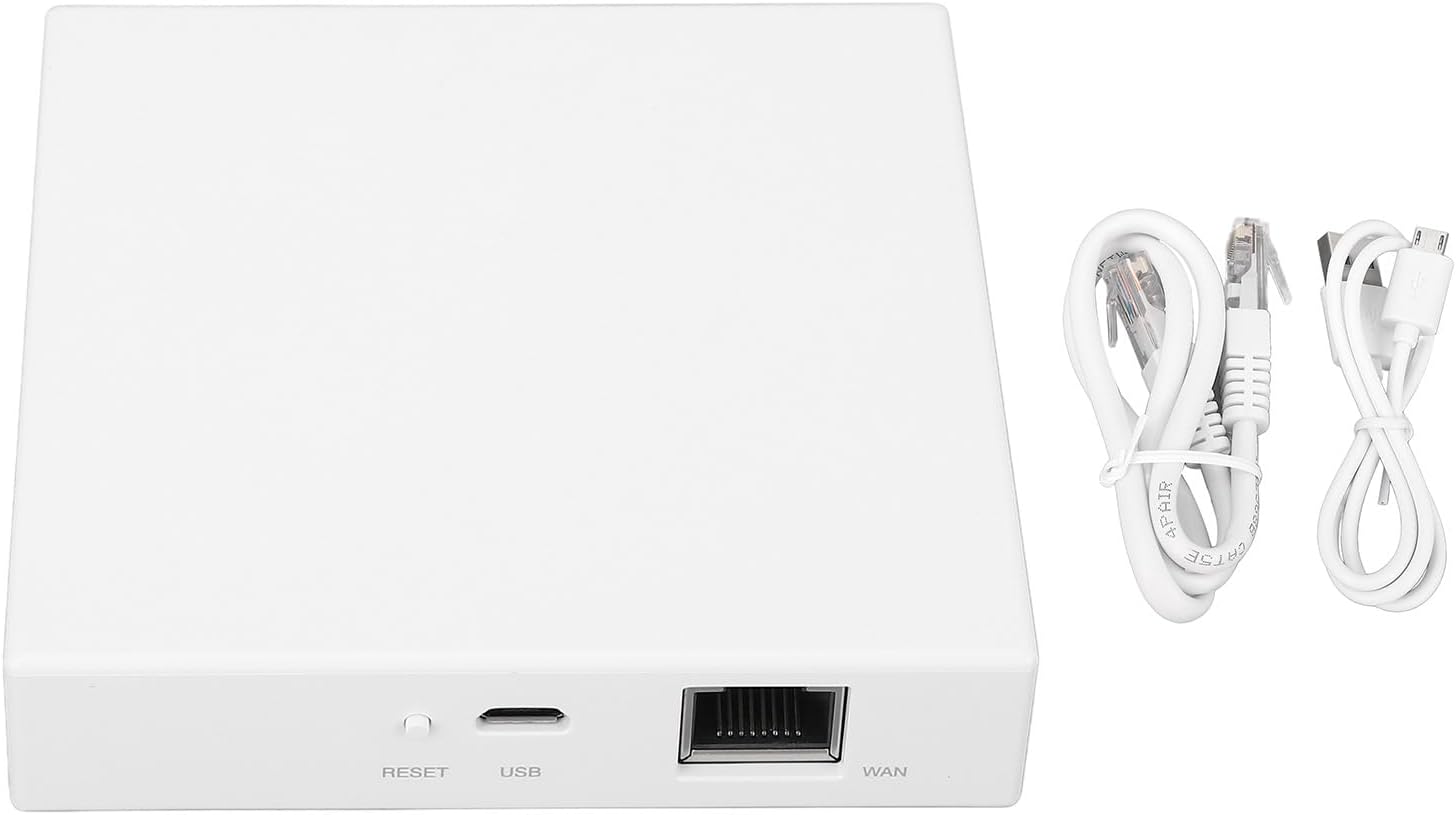 Smart Home Hub with Matter Thread Zigbee, Wired Multi Protocol Gateway for HomeKit Smart Home Automation, Plug and Play ABS Hub, 90x90x22mm