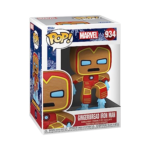 Funko POP! Marvel: Holiday - Iron Man Collectible Toy - Marvel Comics - Figuras Miniaturas Coleccionables Para Exhibición - Idea De Regalo - Mercancía Oficial - Juguetes Para Niños Y Adultos