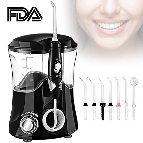 Cordless Water Flosser，Mifanstech Professional Oral Irrigator with 3 Modes IPX7 Waterproof 200ML Removal Water Tank 4 Nozzles Rechargeable Oral Dental Flosser for Teeth, Home and Travel Bag(black)