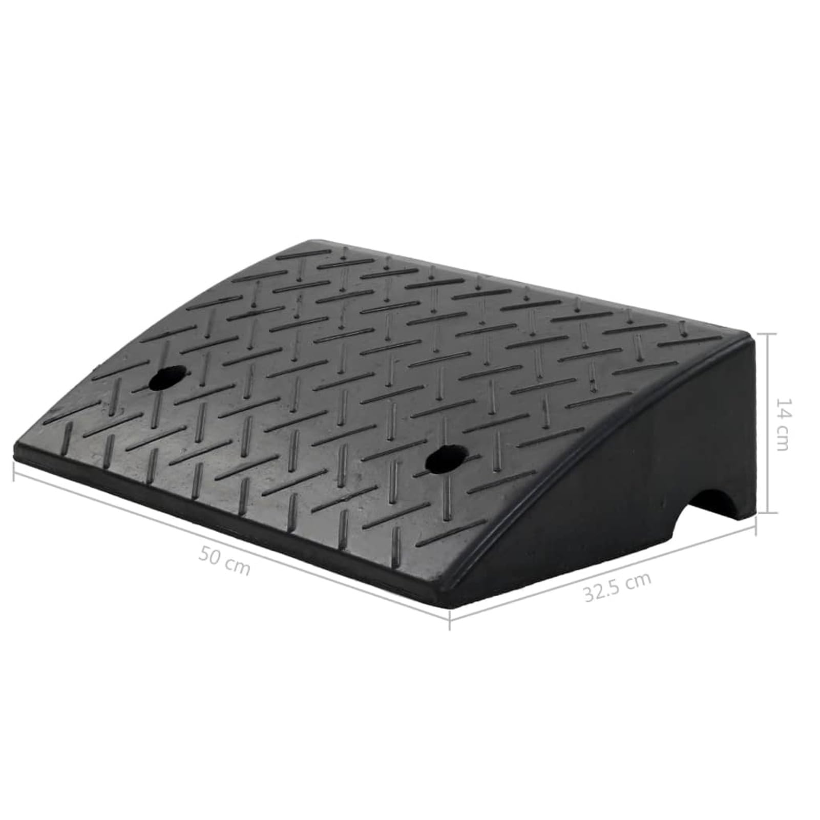 Rantry Rampa per Cordolo in Gomma 50x32,5x14cm, Mobili per Casa Interno Esterno Soggiorno Camera da Letto Decorazione da Mobili Camera