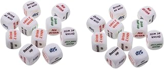 CLISPEED 20 Pçs Dados De Jogo De Bebida Dados De Jogo De Cerveja Dados De Cerveja Dados De Jogo Criativo Mexicano Dados De Acrílico Dados Para Bar Ordem De Bebida Festa Maluca De Acrílico