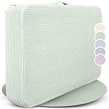 Linodino Hüpfpolster für Kinder 107x70x17cm – Hüpfmatratze Cord-Bezug Grün...