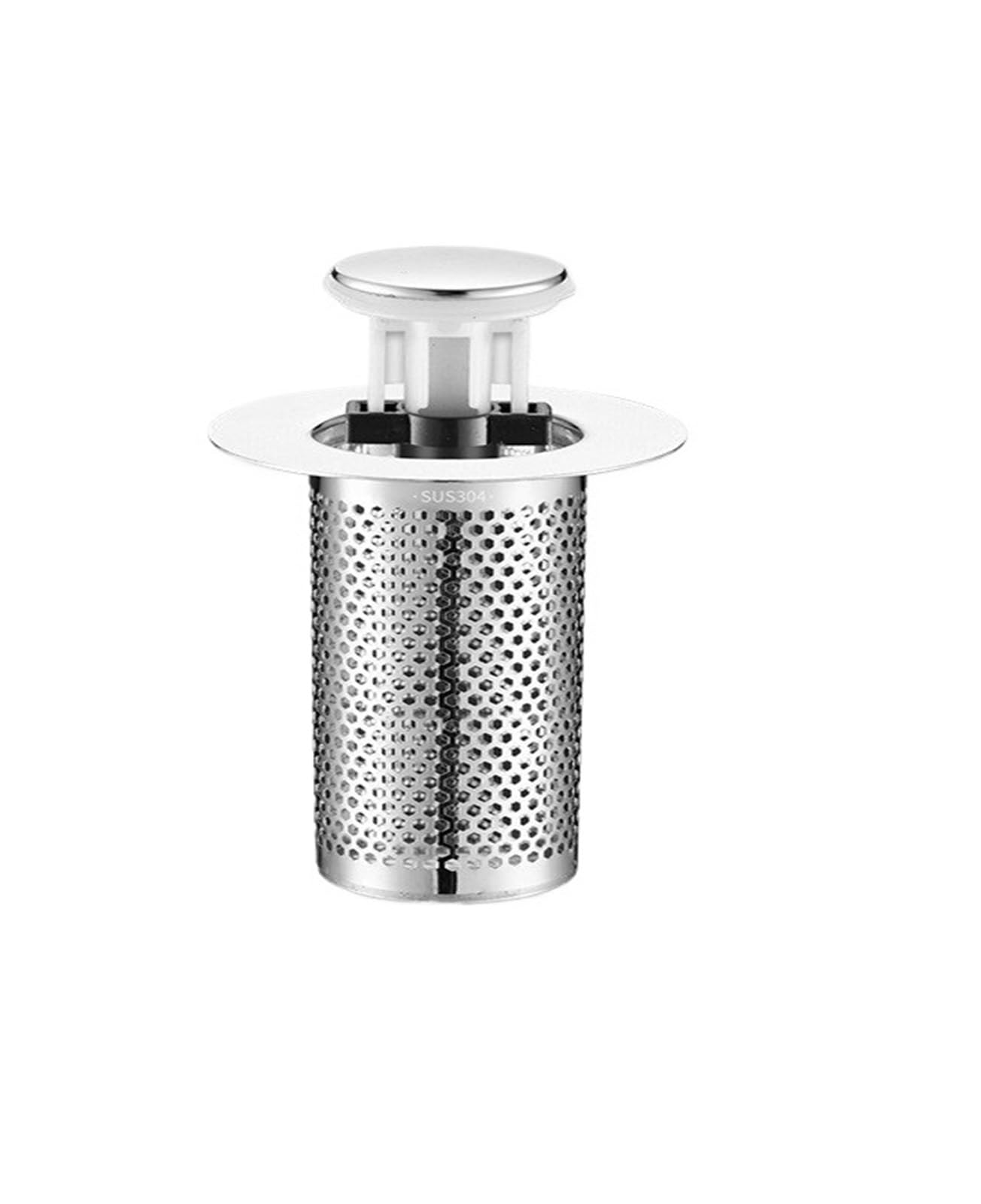 Stainless Steel Pop-Up Basin Stopper with Anti-Odor Core(A80 plastic core)