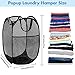 DUCOO Pop Up Hamper, 1 PCS Mesh Pop Up Laundry Hamper, Foldable Mesh Laundry Basket with Space-Saving Design for Home, Dorm, Travel & Storage - Black
