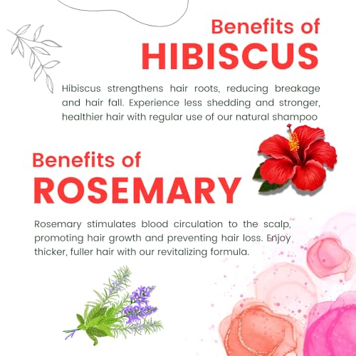 Image of Khadi Herbal & Organic Shampoo | E | Sulfate, SLS & Paraben Free (Hibiscus Rosemary 420)