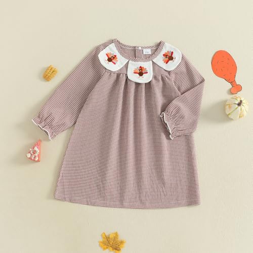 FYBITBO Halloween Thanksgiving Christmas Toddler Baby Girl Dress Santa Turkey Girls Dress Fall Winter Outfit Clothes2