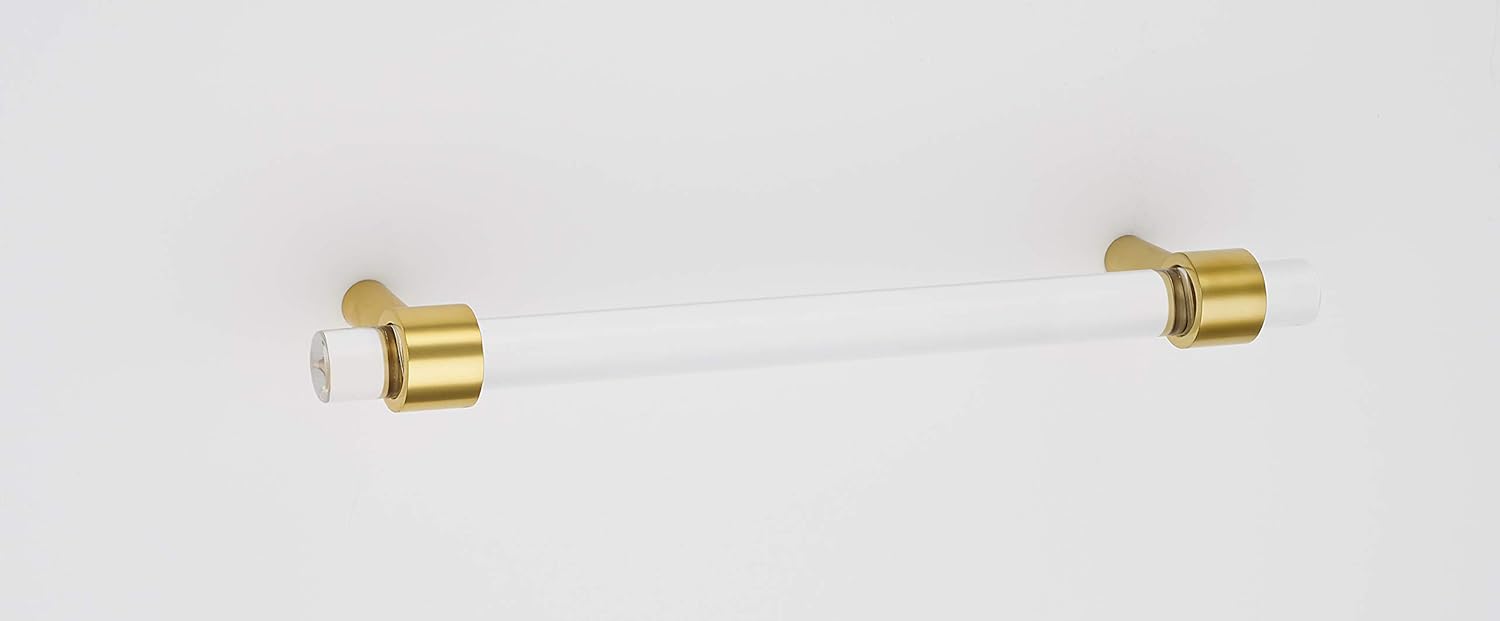 Alno Contemporary Acrylic, 6 Pull, UNLACQUERED Brass