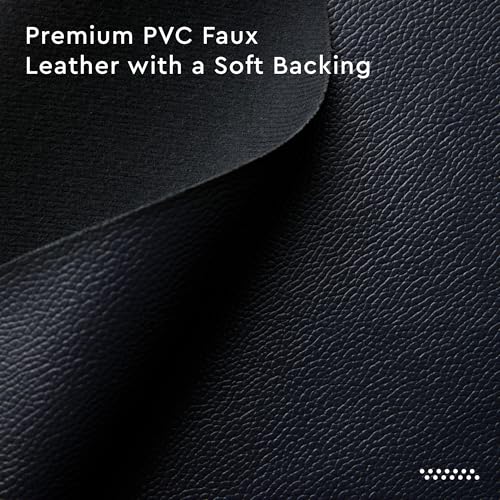 Image of Encasa XO Faux Leather Rexine Sheet, Waterproof Upholstery Fabric Navy Blue