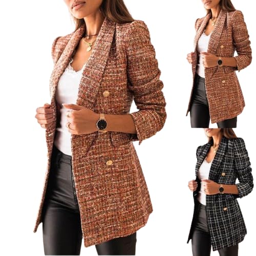 Blazer Femme élégant Slim Fit – Veste Costume Professionnel Manches Longues, Ouvert Devant, En Polyester Doux