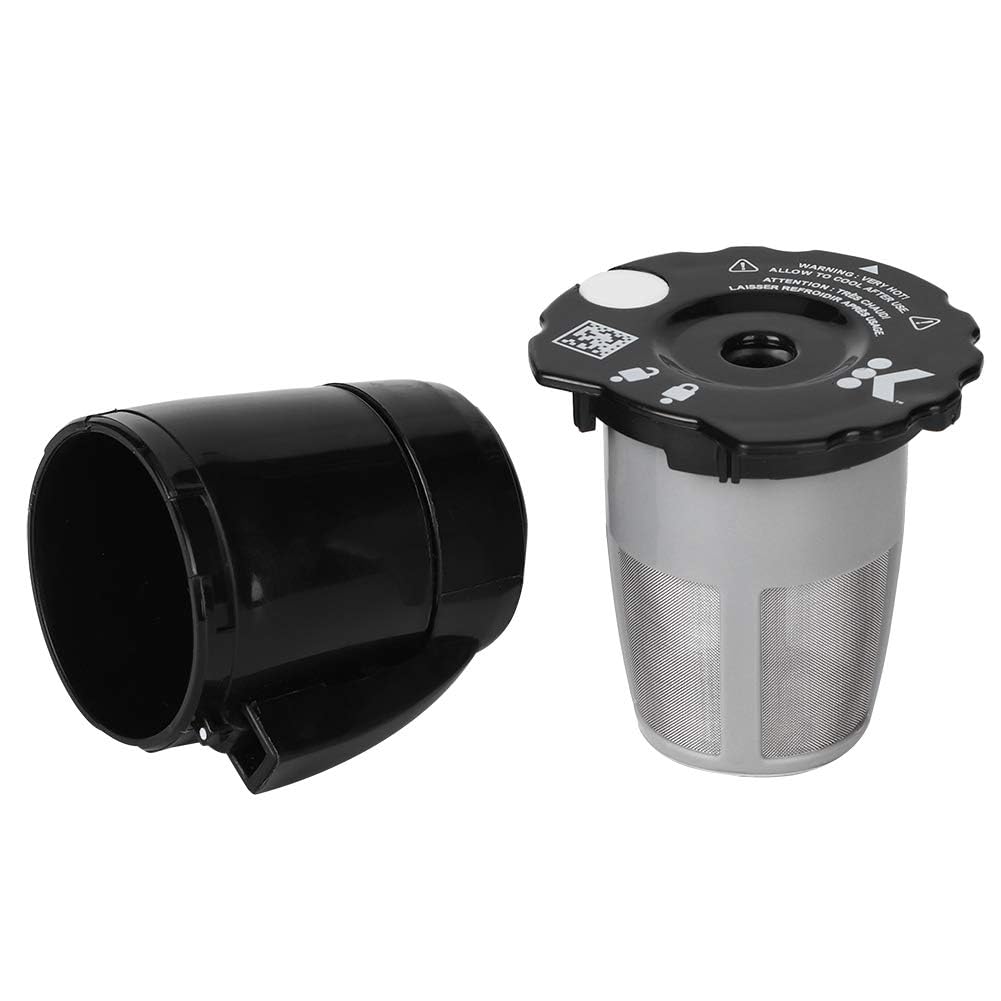 Agatige 2Pcs K Cups Coffee Filter, Universal Reusable Ground Kcups Coffee Mesh Filters Replacement Coffee Pods Coffee Machine Maker Accessories for 2.0 Keurig Brewers