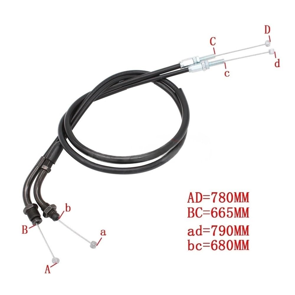 Accesorios de motocicleta Cable acelerador/Cable embrague para CBR600RR CBR 600RR 2003-2006 Para CBR1000RR 1000RR 2004-2007