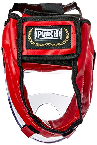 Capacete Com Grade Punch Unissex Adulto Vermelho