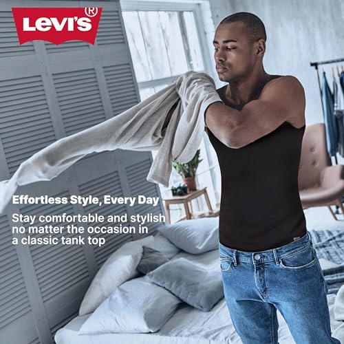 Levi's Lightweight Tank Tops for Men, 5 Pack Classic Ribbed Cotton Mens Undershirts4