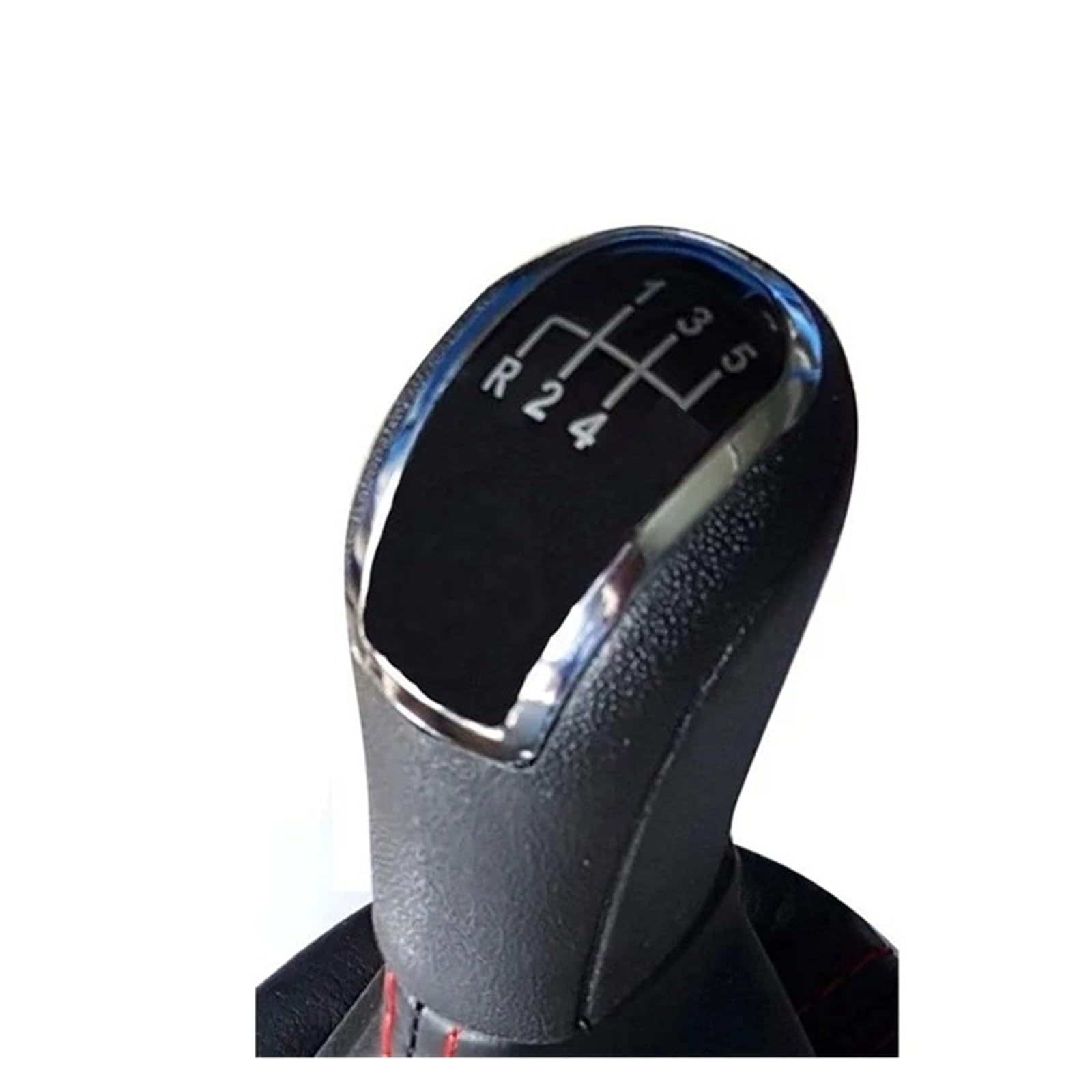 KUNYOS Leather Gear Knob for Benz C-Class W202 W208 E-Class W210 W203 S203 W245 W169 2004-2012 W168 1997-2004 5 Gear 6 Speed Car Shift Knob(R Left 12345)