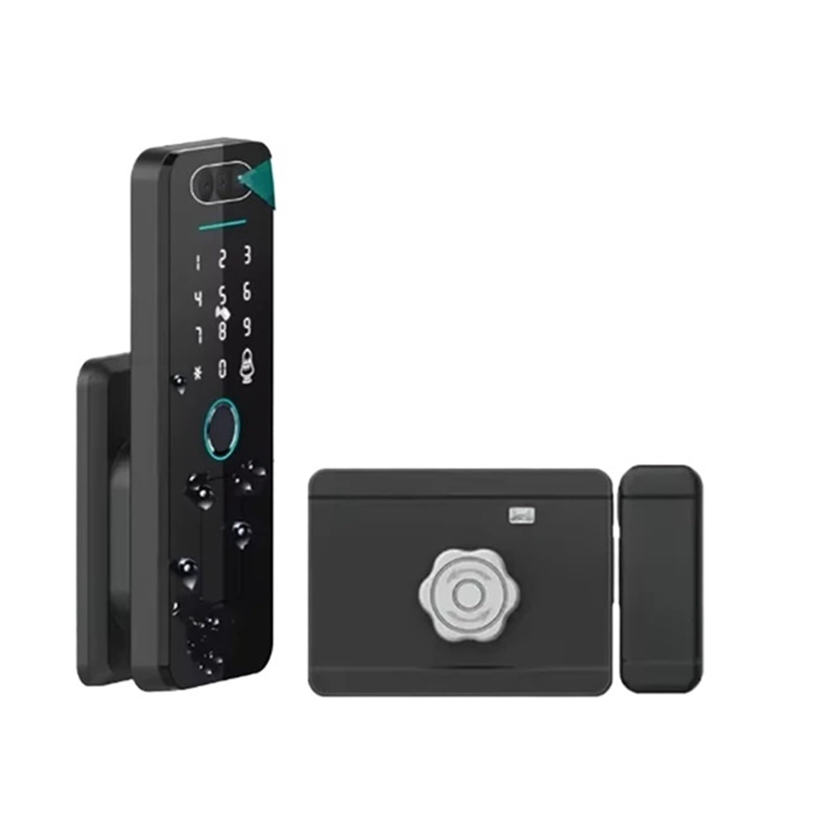DIGNIFE Smart Door Lock, Outdoor Waterproof 3D Face Recognition Smart Lock Fingerprint Passcode Keyless Lock