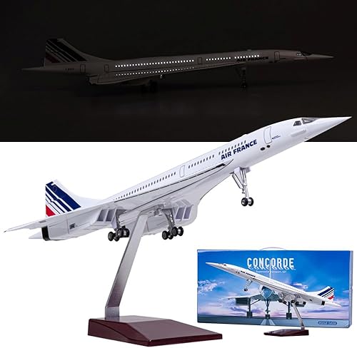 Miniatura 1 de STONESTAR 1125 Concorde modelo de avión con luces de cabina, kits de modelos de aviones de resina, modelo de exhibición de aviones para colección de
