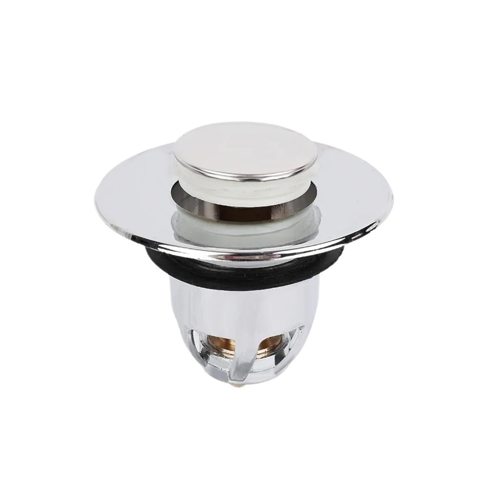 Rtbvghjik Style A-Silver Bathroom Drain Cover Stopper Pop-Up Bounce Core Basin Filter Valve Hair Catcher Shower Sink Strainer Bath For Bathroom Sinks(Style A-Silver)
