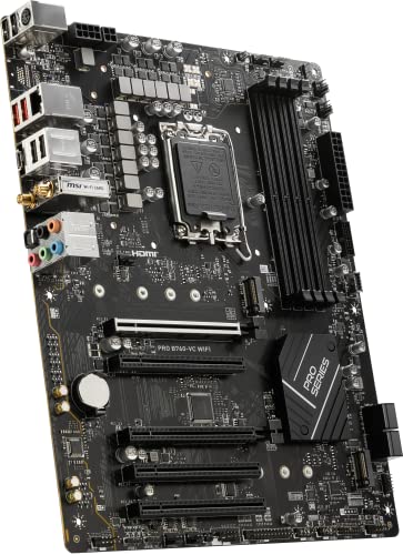 Image of MSI PRO B760-VC WiFi ProSeries Motherboard (Supports 12th /13th /14th Gen Intel Processors, LGA 1700, DDR5, PCIe 4.0, M.2, 2.5Gbps LAN, USB 3.2 Gen2, Wi-Fi 5.1, Bluetooth 5.1, ATX)