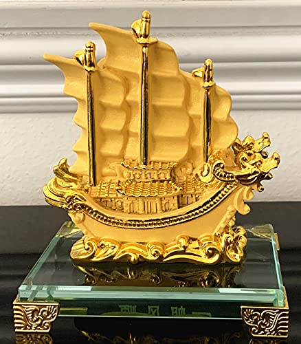 Estatua Dragón Vela Feng Shui Dorada Mejordecor miniatura 5