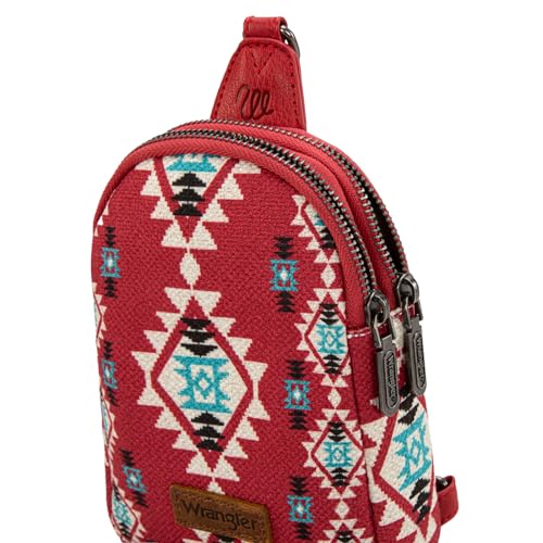 Image of Wrangler Small Sling Bag for Women, Leather Crossbody Bags Cross Body Purse Fanny Packs with Adjustable Strap for Gift