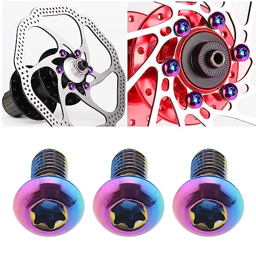 YINETTECH 12PCS Bicycle T25 Screws Alloy Colourful Bike Disc Brake Screws M5x10mm for Mountain Bike Cycling Replacement Components - Image 3