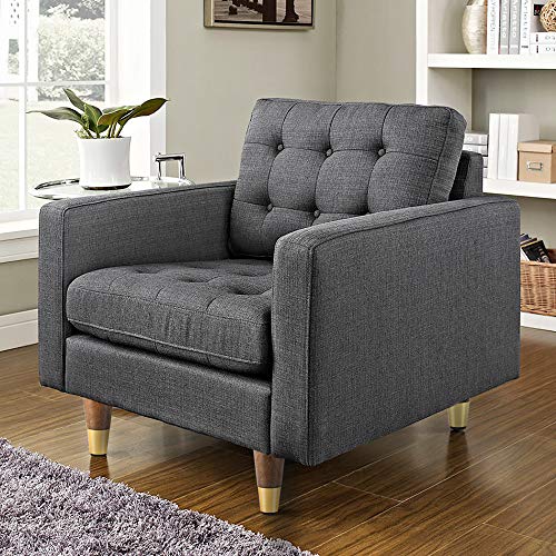 Alamhi Wood Furniture Leg Sofa Legs 4 Inch Brown Round Tapered Mid-Century Modern Feet With Brass Base Replacement Legs For Cabinets,Coffee Table,Ottoman,Tv Stand,Loveseat,Armchair Set Of 4 #TOP2