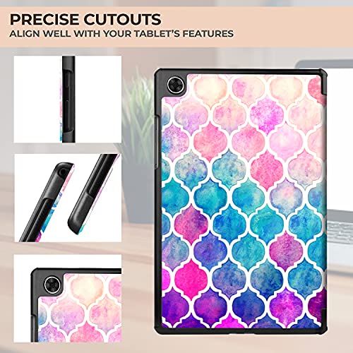 Image of Robustrion Smart Trifold Hard Back Flip Stand Case for Lenovo Tab M10 FHD Plus TB-X606V / TB-X606F / TB-X606X 10.3 inch - Moroccan Love